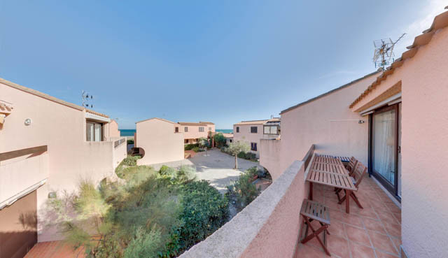 Terrasse de 13 m&sup2; face &agrave; la mer, village d'Aphrodite &agrave; Leucate